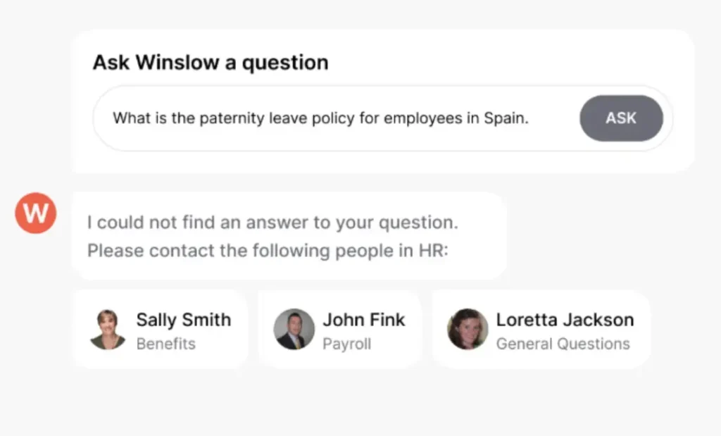 Winslow Answer Employee Questions