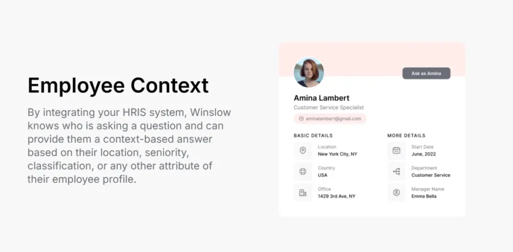 Employee context